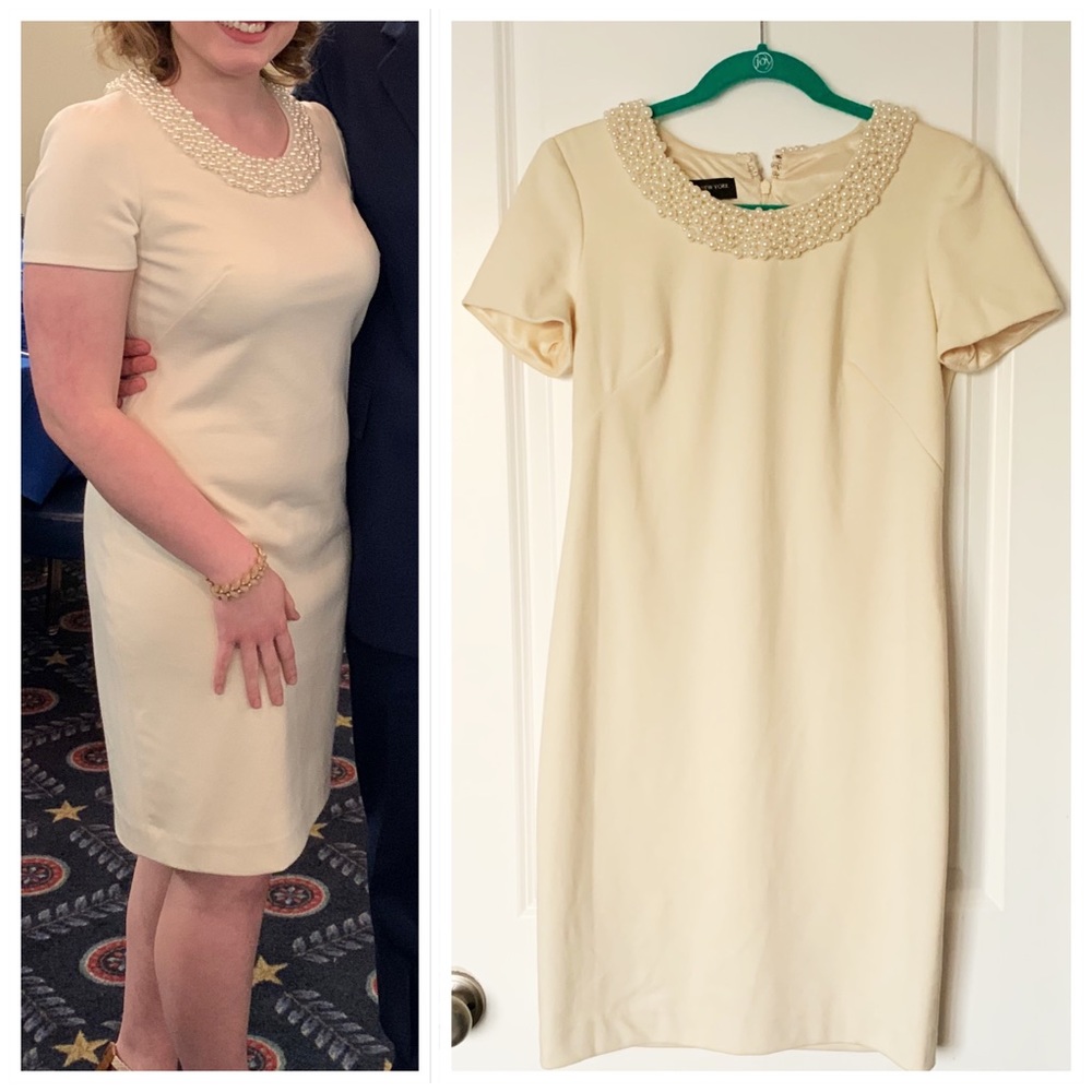 Jones New York Ivory Pearl Formal Dress Size 6